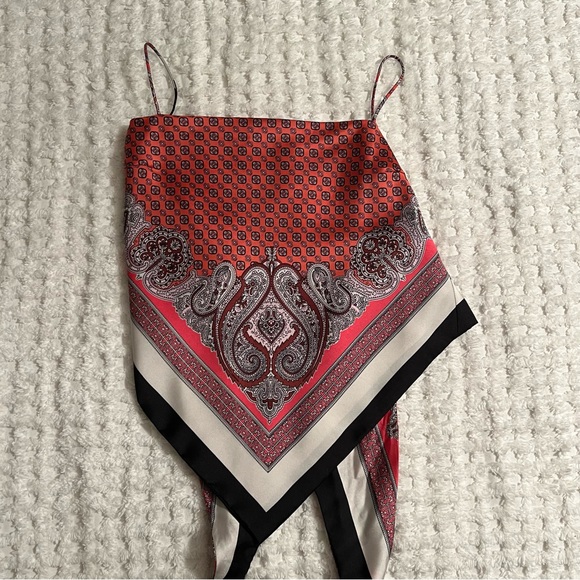 Zara Printed Scarf Top - M/L - Picture 3 of 5